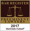 Bar Register | Preeminent Lawyers | 2017 | Martindale-Hubbell